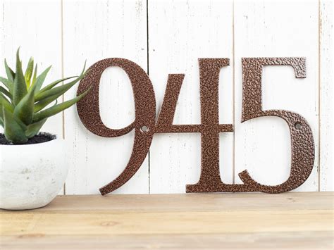 art deco metal house numbers|exterior house numbers large.